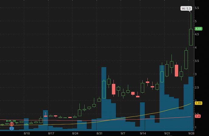 biotech penny stocks to watch Evogene Ltd. (EVGN stock chart)