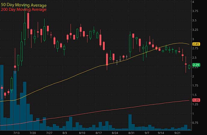 penny stocks on robinhood to watch now AgEagle Aerial Systems, Inc. (UAVS stock chart)