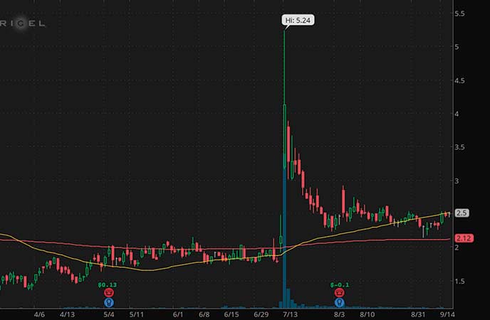 penny stocks to watch Rigel Pharmaceuticals (RIGL stock chart)