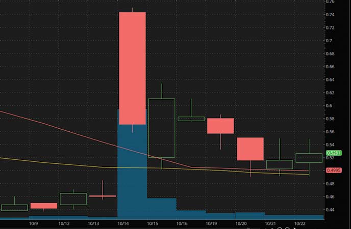 penny stocks on robinhood to buy under1 dollar Novan Inc. (NOVN stock chart)