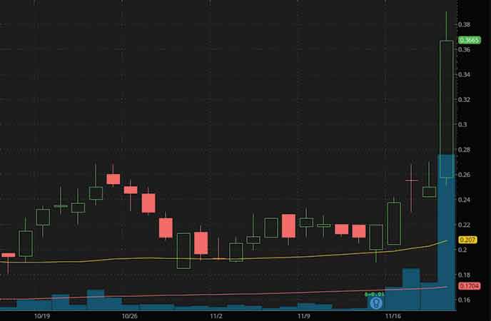 penny stocks to watch Adomani Inc. (ADOM stock chart)