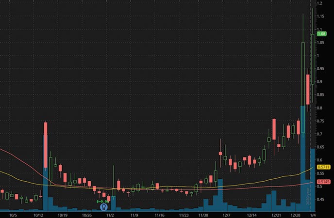penny stocks to buy under 3 right now Novan Inc. NOVN stock chart
