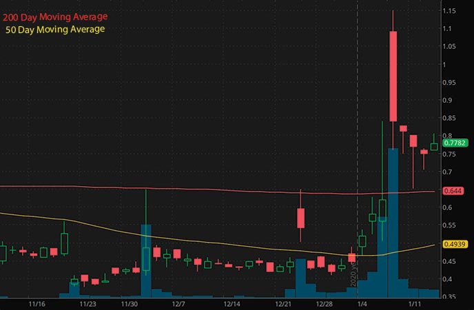 robinhood penny stocks to buy under $1 Oragenics Inc OGEN stock chart