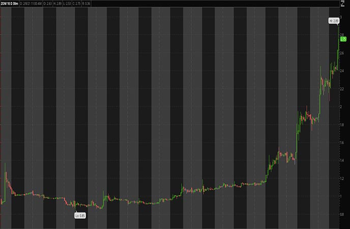 Penny Stocks to Watch Zomedica Corp. (ZOM Stock Chart)