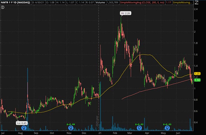 Penny_Stocks_to_Watch_9 Meters Biopharma Inc. (NMTR Stock Chart)