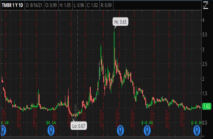Penny_Stocks_to_Watch_Timber_Pharmaceuticals_Inc_TMBR_Stock_Chart "class =" wp-image-22380 "srcset =" https://pennystocks.com/wp-content/uploads/2021/08/Penny_Stocks_to_Watch_Timber_Pharmaceuticals_Stock_Chars_TMBR_jpg /2021/08/Penny_Stocks_to_Watch_Timber_Pharmaceuticals_Inc_TMBR_Stock_Chart-300x196.jpg 300w "size =" (max -width: 688px) 100vw, 688px "/>





<h2 id=
