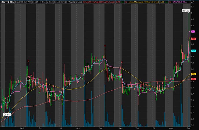 Penny_Stocks_to_Watch_Splash Beverage Group (SBEV Stock Chart)
