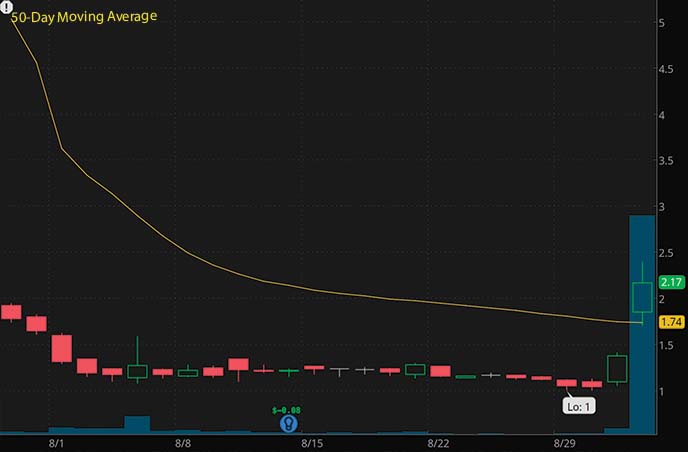 penny stocks to buy Bright Green Corp. BGXX stock chart